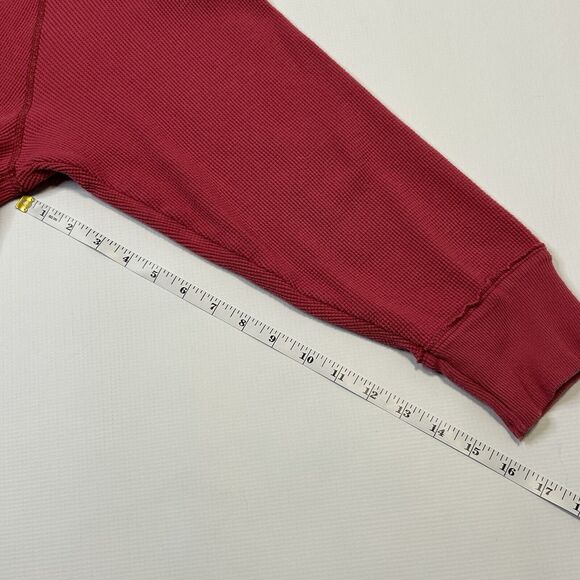 We The Free Amelia Split Back Thermal Top Shirt Womens Size Large Washed Red - Picture 14 of 14